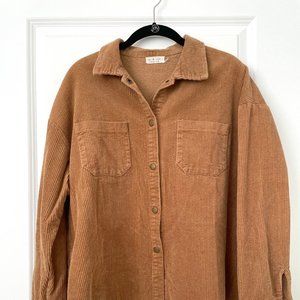 Caramel Corduroy Shacket / Jacket - Size S